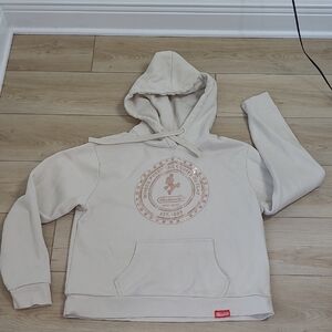 Nintendo Cream Hoodie with Red Logo Size Large Kids